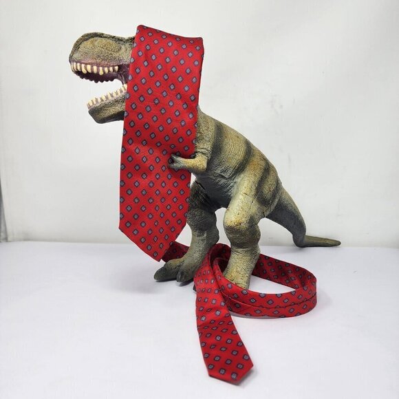 Christian Dior All Silk Red Men's Neck Tie - Picture 2 of 4